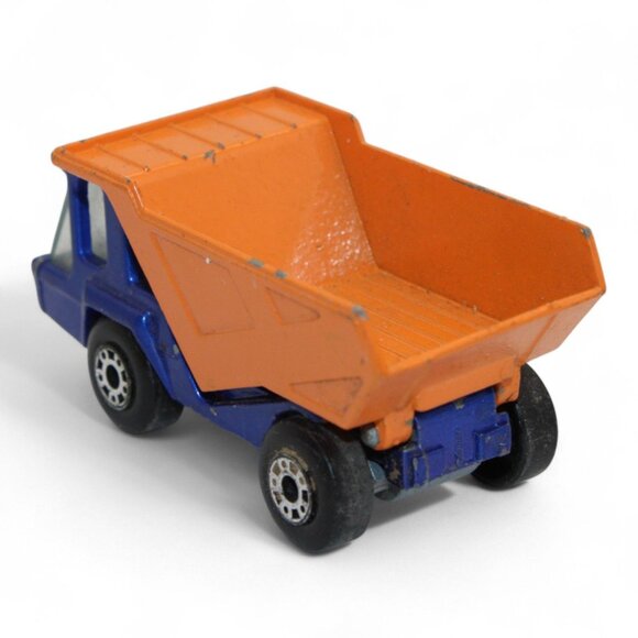 Vintage 1975 Lesney Matchbox #23 Atlas Dump Truck Blue & Orange Die-Cast Toy Eng - Picture 6 of 7